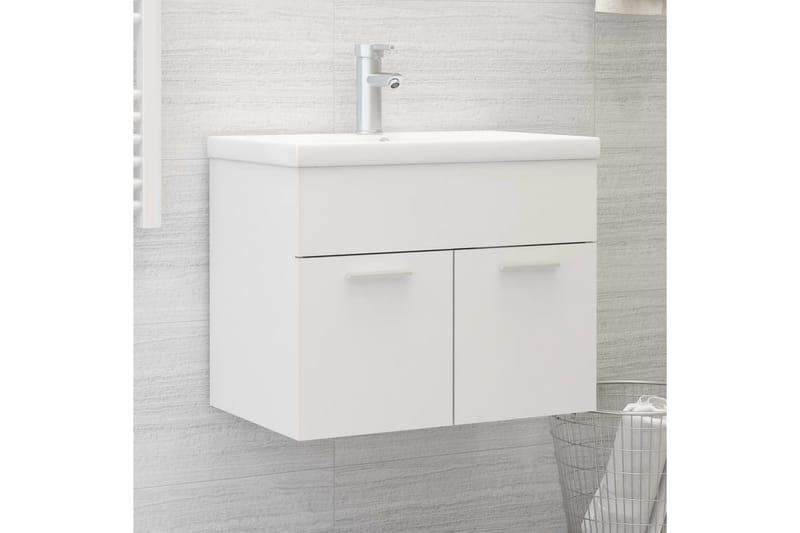 vaskeskab 60x38,5x46 cm spånplade hvid - Hvid - Badeværelse - Badeværelsesmøbler - Underskabe