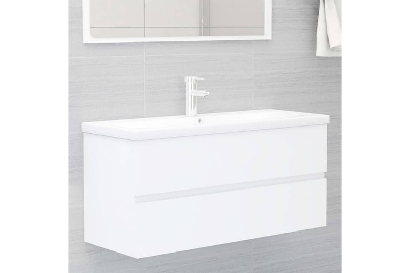vaskeskab med indbygget håndvask spånplade hvid - Hvid - Badeværelse - Badeværelsesmøbler - Underskabe