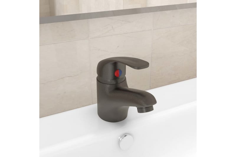 blandingsbatteri til håndvask 13x10 cm grå - Grå - Badeværelse - Blandingsbatterier & vandhaner - Håndvaskarmatur