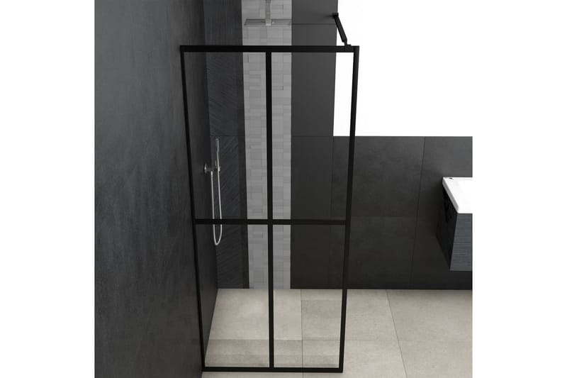 bruseafskærmning 90 x 195 cm hærdet glas - Gennemsigtig - Badeværelse - Badeværelsesmøbler - Underskabe