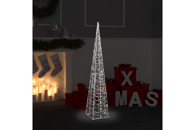 dekorativ LED-lyskegle 120 cm akryl kold hvid - Belysning - Julebelysning - Øvrig julebelysning