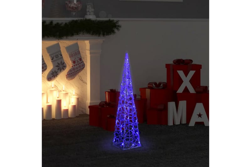 dekorativ LED-lyskegle 60 cm akryl blå - Belysning - Julebelysning - Øvrig julebelysning