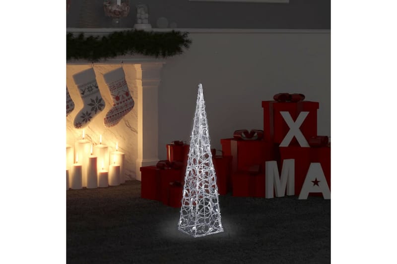 dekorativ LED-lyskegle 60 cm akryl kold hvid - Belysning - Julebelysning - Øvrig julebelysning