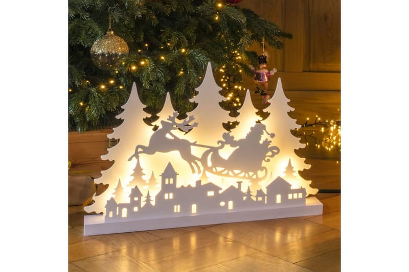 HI LED-silhuet med enkelt rensdyr træ - Hvid - Belysning - Julebelysning - Øvrig julebelysning