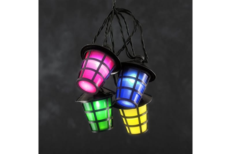 Kæde 40 farve lanterne LED Sort - Kunstsmede - Belysning - Julebelysning - Øvrig julebelysning