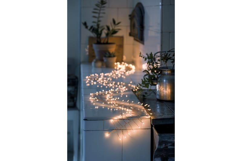 Kæde microcluster amber LED Kobber - Kunstsmede - Belysning - Julebelysning - Øvrig julebelysning