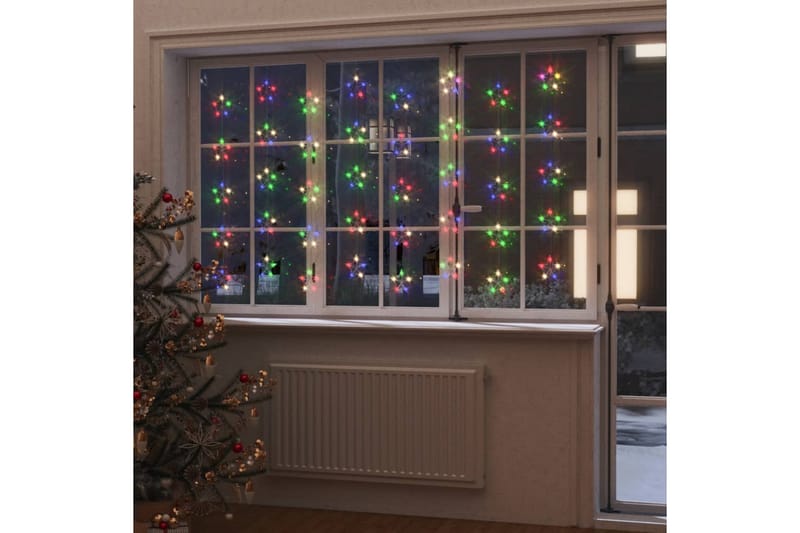 LED-lysgardin m. stjerner 200 LED'er 8 funktioner farverigt - Grå - Belysning - Julebelysning - Øvrig julebelysning
