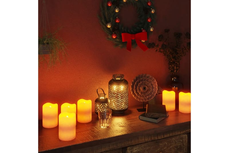 LED-stearinlys 100 stk. med fjernbetjening varmt hvidt lys - Creme - Belysning - Julebelysning - Øvrig julebelysning