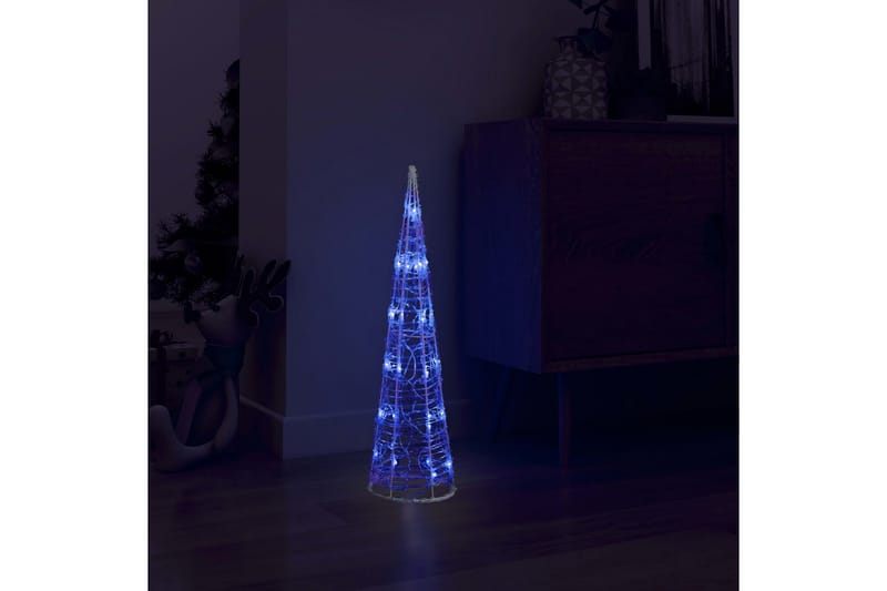 Uregelmæssigheder Hælde marmelade dekorativ LED-lyskegle 60 cm akryl blåt lys - Blå | Trademax.dk