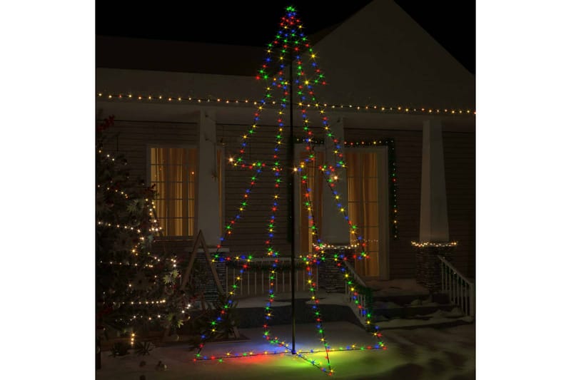 kegleformet juletræ 143x250 cm 360 LED-lys inde/ude - Belysning - Julebelysning - Julebelysning udendørs