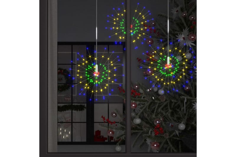 lysende fyrværkeridekoration 50 cm 140 LED'er flerfarvet - Belysning - Julebelysning - Julebelysning udendørs