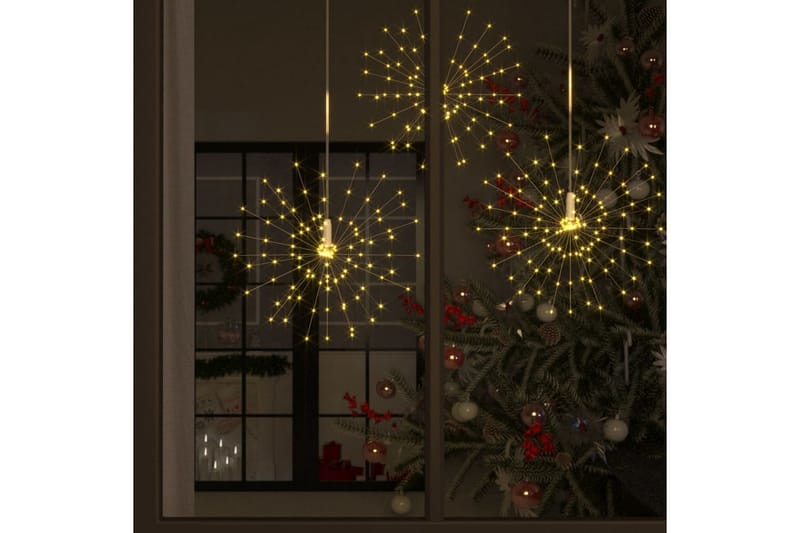 lysende fyrværkeridekorationer 4 stk. 50 cm 560 LED varm - Belysning - Julebelysning - Julelys udendørs