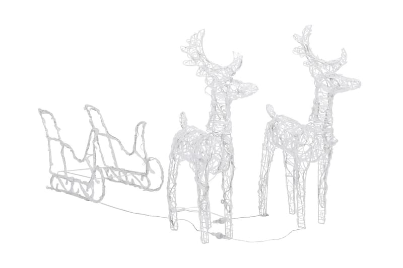 Rensdyr Og Kane Juledekoration 240 Led'Er 130 cm Akryl - Belysning - Julebelysning - Julebelysning udendørs
