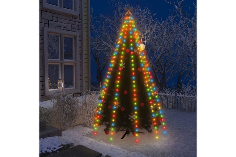 netlys til juletræ 250 LED'er 250 cm flerfarvet lys - Flerfarvet - Belysning - Julebelysning - Juletræsbelysning
