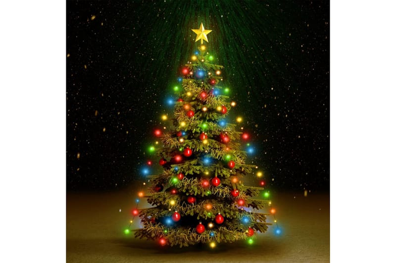 Netlys til juletræ med 180 LED'er 180 cm flerfarvet - Flerfarvet - Belysning - Julebelysning - Juletræsbelysning