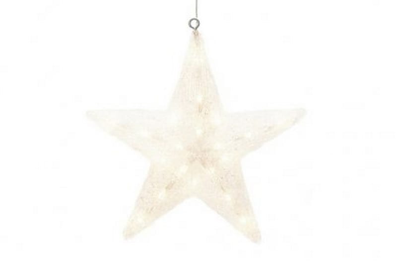 Stjerne akryl 40cm 40 LED Transparent - Kunstsmede - Belysning - Julebelysning - Julestjerne