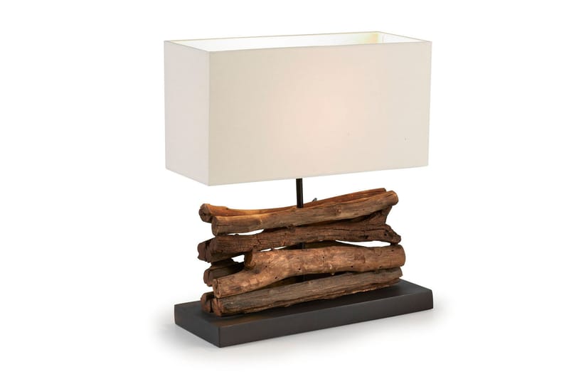Iahas Bordlampe 35/15 cm - Natur/Hvid - Belysning - Lamper - Sengelampe - Sengelampe bord