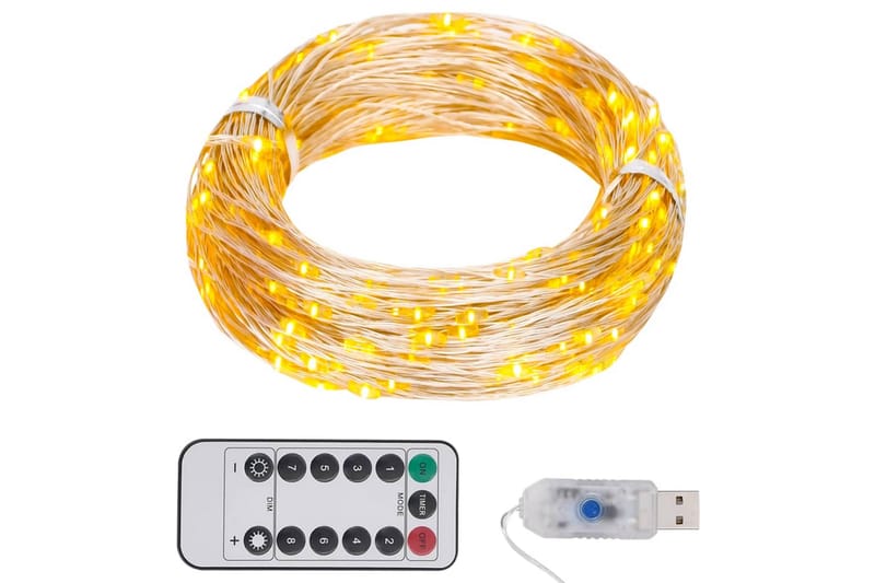LED-lyskæde 15 m varmt hvidt lys - Belysning - Lamper - Dekorativ belysning - Lyskæde