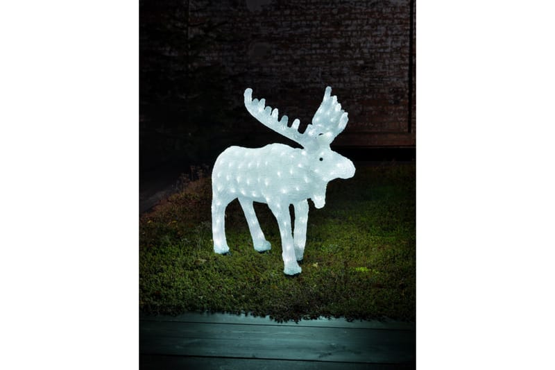 Elg akryl hvid LED 65cm Transparent - Kunstsmede - Belysning - Lamper & indendørsbelysning - Dekorativ belysning - Dekorationsbelysning dyr & figure
