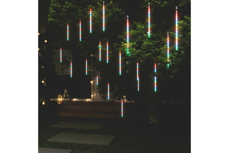 lyskæde meteorregn 20 stk. 30 cm 480 LED'er farverigt lys - Flerfarvet - Belysning - Lamper & indendørsbelysning - Dekorativ belysning - Lyskæde
