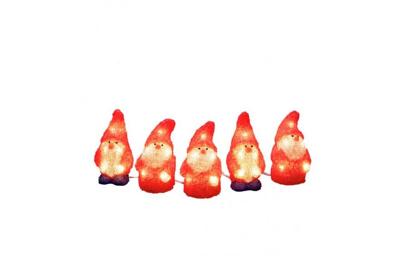Nisser akryl 5st 40 LED Transparent/Rød - Kunstsmede - Belysning - Lamper & indendørsbelysning - Dekorativ belysning