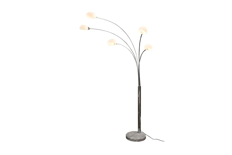 Dorking Gulvlampe - Sølv/Hvid - Belysning - Lamper - Gulvlampe & standerlampe - Femarmet gulvlampe