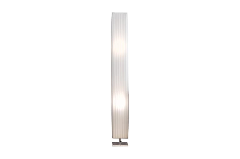 Gulvlampe 120 cm firkantet hvid, krom, latex - Hvid - Belysning - Lamper - Gulvlampe & standerlampe