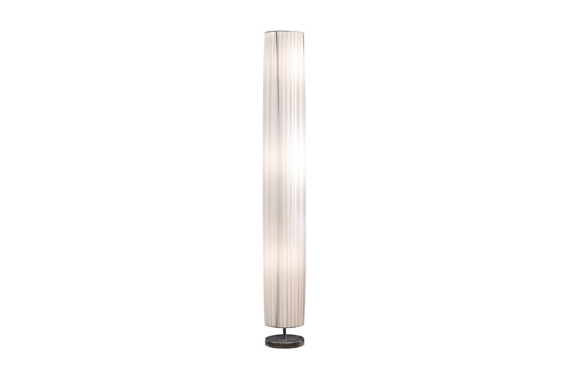 Gulvlampe 160 cm rund hvid, krom, latex - Hvid - Belysning - Lamper - Gulvlampe & standerlampe