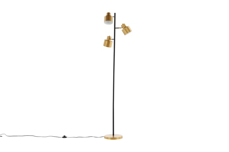 Nyager Gulvlampe 3 Lamper 31 cm - Sort/Messing - Belysning - Lamper & indendørsbelysning - Gulvlampe & standerlampe - Trearmet gulvlampe
