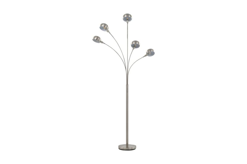 standerlampe 200 cm 5 x E14 sølvfarvet - Belysning - Lamper - Gulvlampe & standerlampe - Femarmet gulvlampe