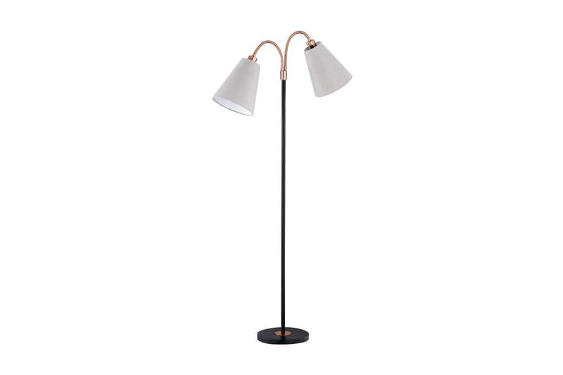 Wilber Standerlampe 2L - Sort/Messing - Belysning - Lamper - Gulvlampe & standerlampe