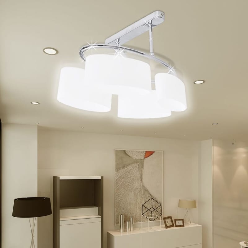 Loft Krom Med Fire Lyskilder - Hvid - Belysning - Lamper - Loftlampe - Plafond