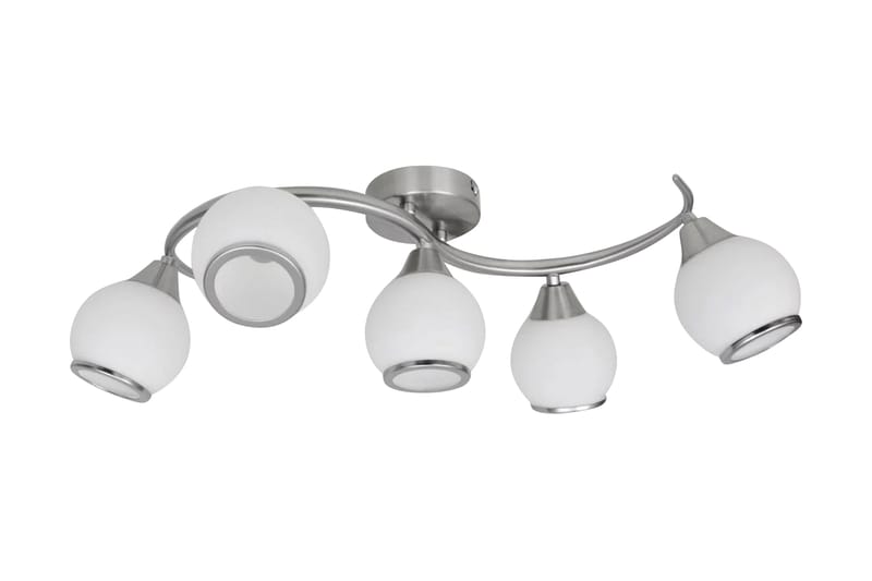 Loftslampe Med Glasskærme Bølget - Hvid - Belysning - Lamper - Loftlampe - Plafond