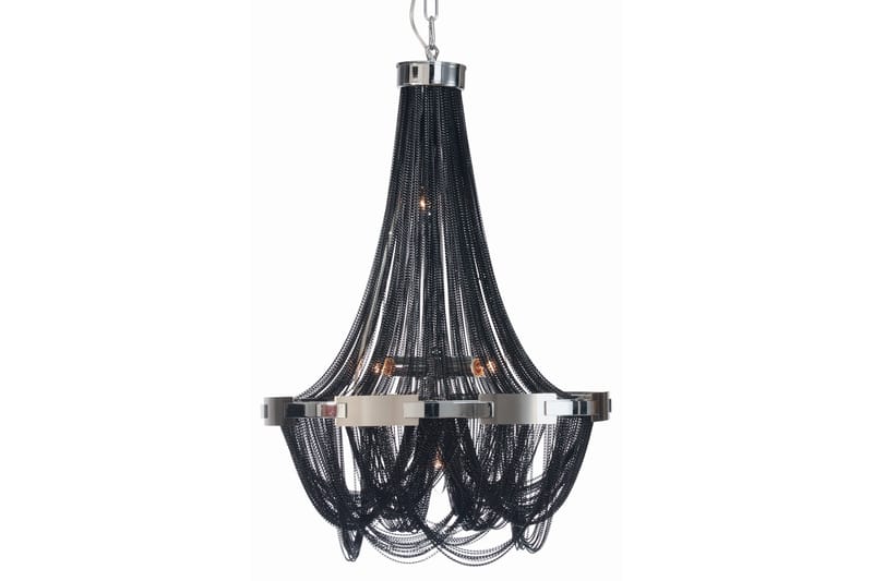 lillkedjan Noir Loftlampe 6 lys Sort/ Sølv - AG Home & Light - Belysning - Lamper - Lysekroner