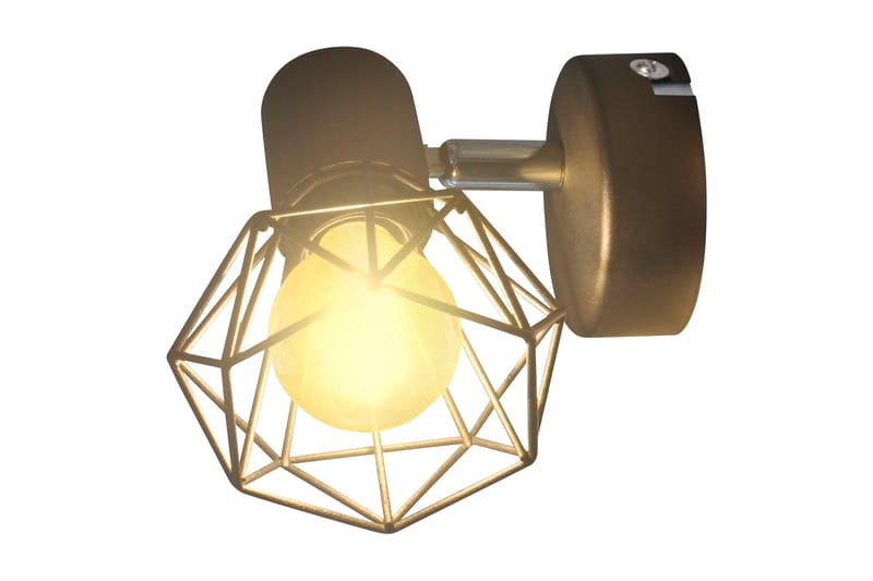 2 E Væglamper, Trådramme I Industristil, Led-Glødetråd - Sort - Belysning - Lamper - Væglampe