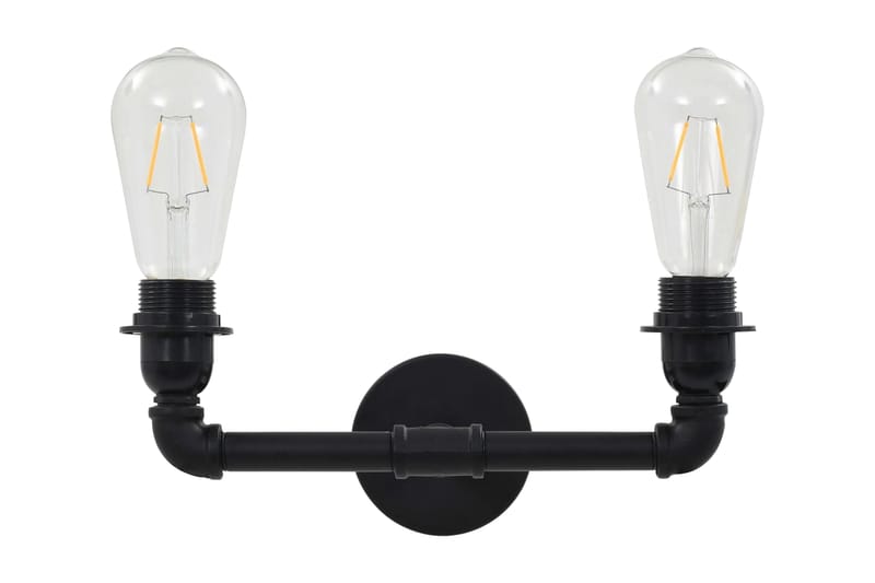 2-Vejs Væglampe 2 X E27-Pærer Sort - Sort - Belysning - Lamper & indendørsbelysning - Væglampe