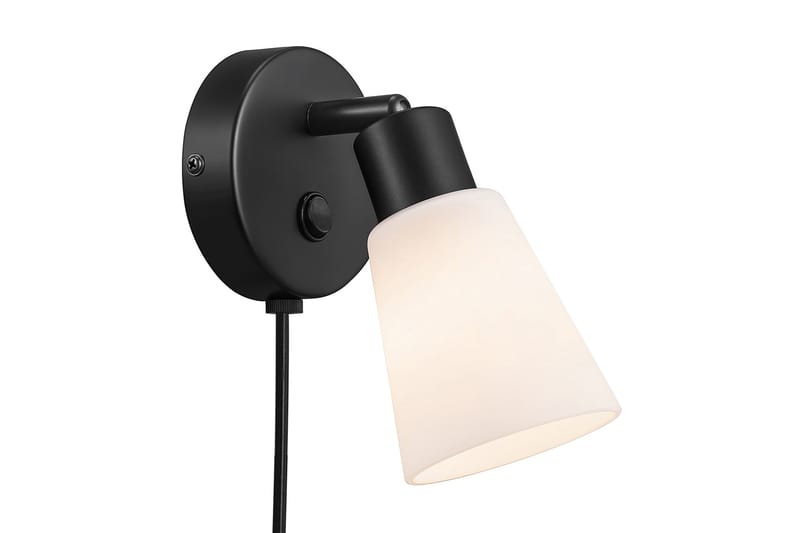 Cole Væglampe med Arm Sort/Opal - NORDLUX - Belysning - Lamper - Væglampe