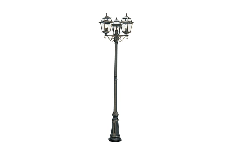 New Orleans udendørs lampe 3L stolpe sort / guld - Searchlight - Belysning - Udendørs lamper & belysning