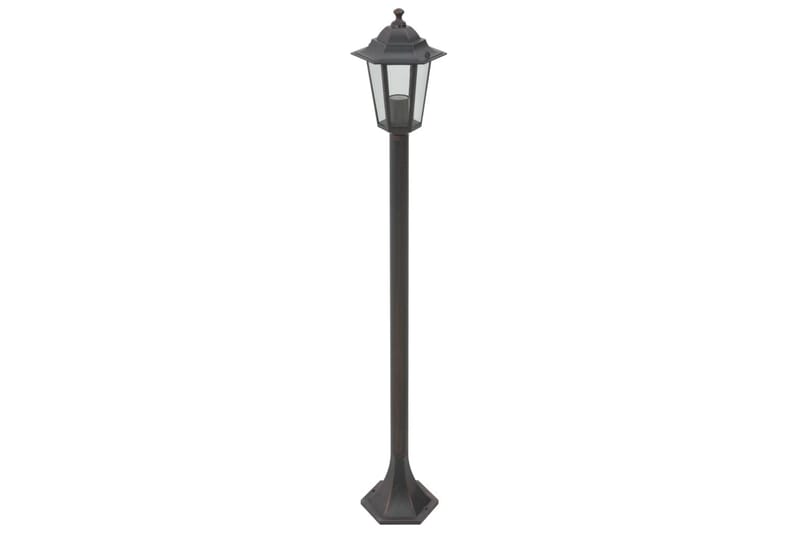 Havestolpelamper 6 Stk. E27 110 Cm Aluminium Bronzefarvet - Brun - Belysning - Udendørs lamper & belysning - Søjlelampe & standerlampe