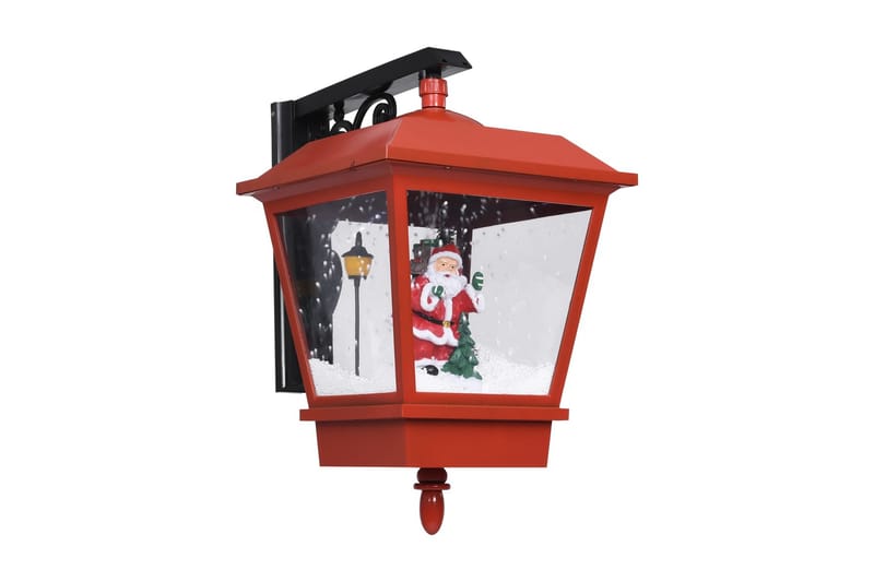 Julelampe Med Led-Lys Og Julemand 40x27x45 cm Rød - Belysning - Udendørs lamper & belysning - Væglampe udendørs