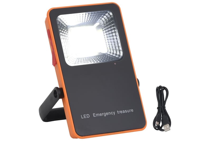 LED-projektør 10 W ABS kold hvid - Sort - Belysning - Udendørs lamper & belysning - Væglampe udendørs