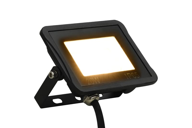 LED-projektør 20 W varmt hvidt lys - Sort - Belysning - Udendørs lamper & belysning - Væglampe udendørs