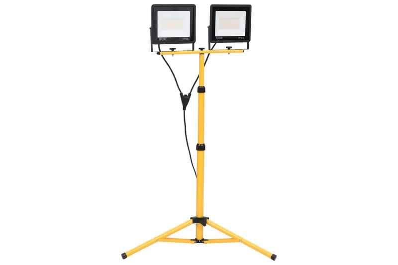 LED-projektør med stativ 2x100 W varm hvid - Sort - Belysning - Udendørs lamper & belysning - Væglampe udendørs