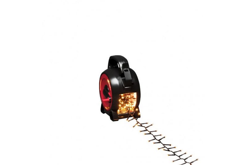 Ledningsrulle, 300 amber LED Sort/Rød - Kunstsmede - Belysning - Udendørs lamper & belysning - Lyskæde udendørs