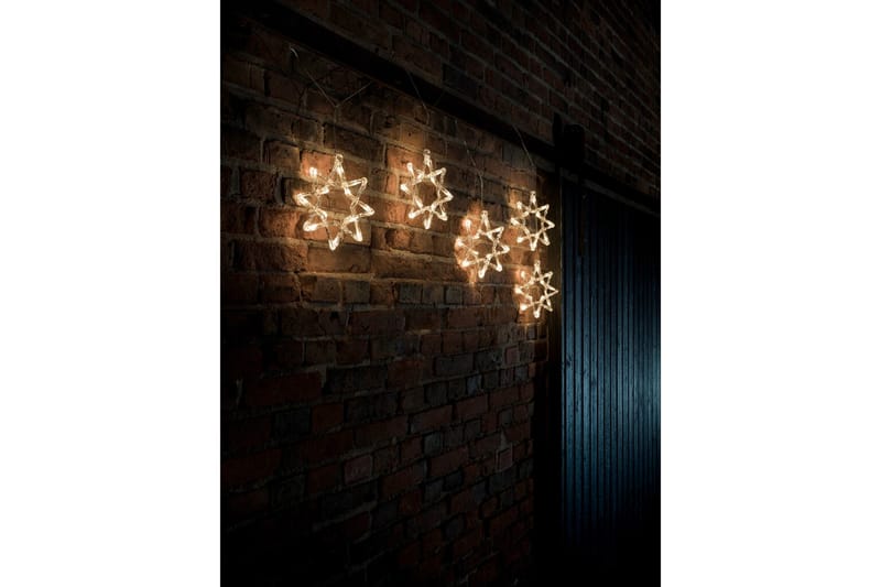 Stjerner 5st akryl LED Transparent - Kunstsmede - Belysning - Udendørs lamper & belysning - Lyskæde udendørs