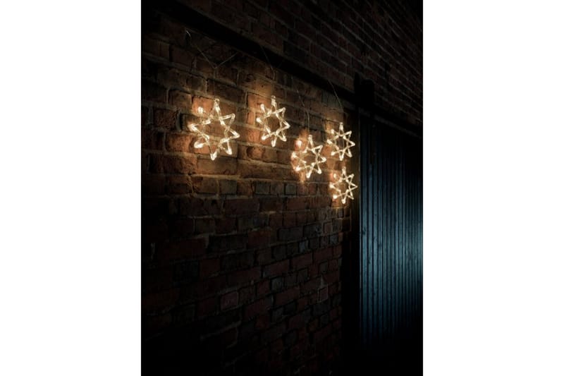 Stjerner 5st akryl LED Transparent - Kunstsmede - Belysning - Udendørs lamper & belysning - Lyskæde udendørs