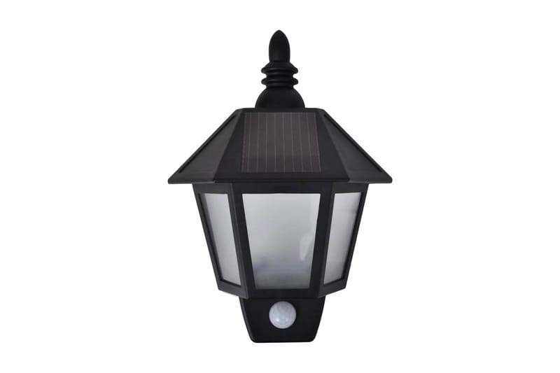 Væglampe Soldrevet Med Bevægelsessensor 2 Stk. - Sort - Belysning - Udendørs lamper & belysning - Væglampe udendørs