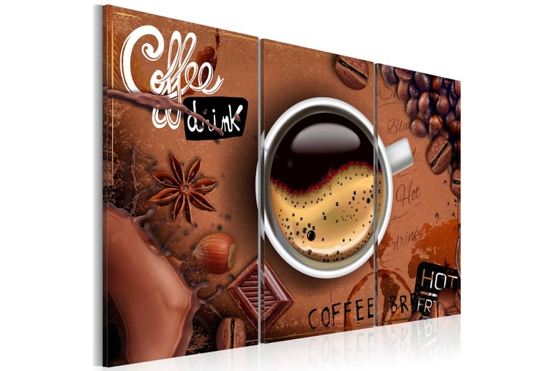 Billede Cup Of Hot Coffee 120x80 - Artgeist sp. z o. o. - Boligtilbehør - Billeder & kunst - Billeder på lærred
