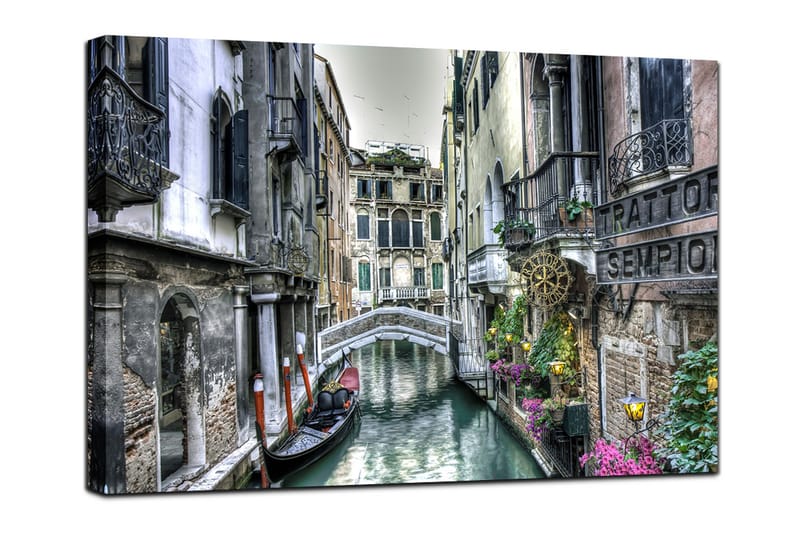 Billede i kanvas Venice - 75x100 - Boligtilbehør - Billeder & kunst - Billeder på lærred
