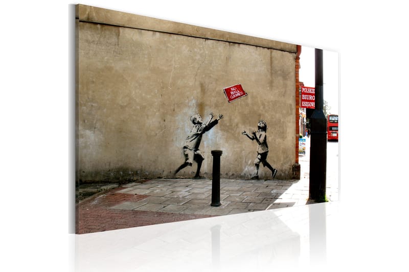Billede No Ball Games Banksy 60x40 - Artgeist sp. z o. o. - Boligtilbehør - Billeder & kunst - Billeder på lærred